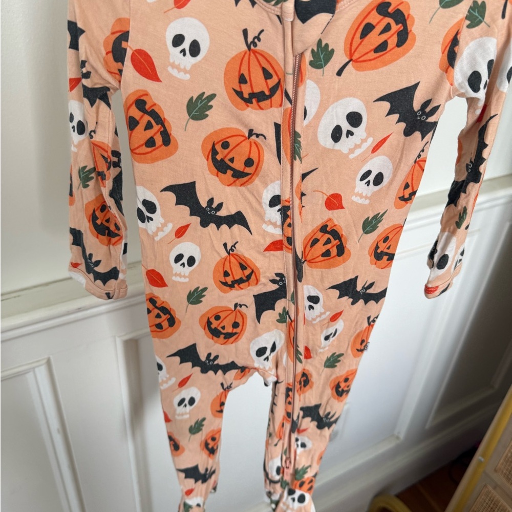Spooky Pumpkin and Skull Kids Pajama Set
